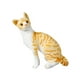 thumbnail image 3 of Juguete de peluche de gato, animal de peluche de gato, cara expresiva, abrazable, gato de peluche realista amarillo 25 cm, 3 of 9
