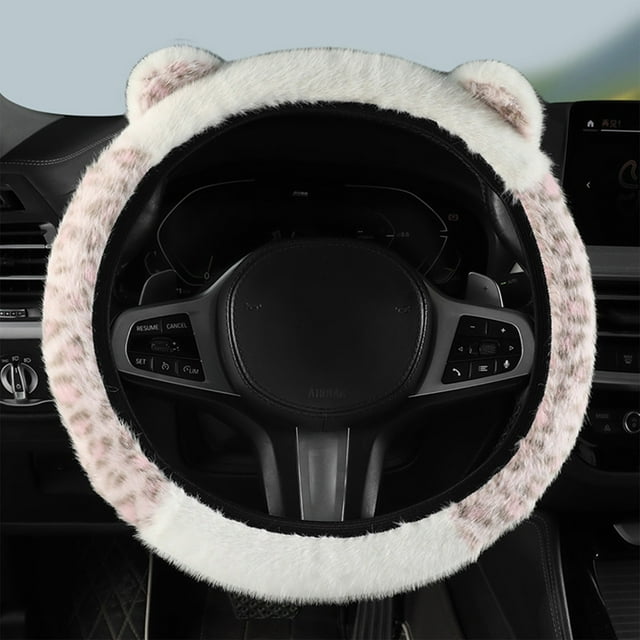 RKSTN Polyester steering wheel cover Polyester Car Steering Wheel Cover For Winter Warmth Without Inner Ring Elastic Steering Wheel Cover
