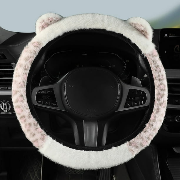 Funda de Volante de Poliéster para Coche, Cálida y Resistente Al Invierno, Sin Aro Interior, Elástica.