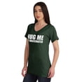 thumbnail image 4 of Inkmeso Hug Me I'M Vaccinated Funny Pro-Vaccine V-Neck T-shirt For Womens, 4 of 8