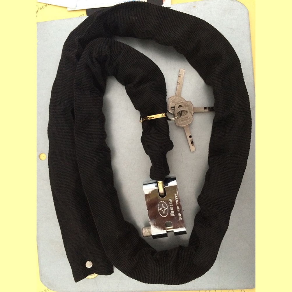 Bike Lock for Mountain Bike with Heavy Duty Manganese Steel Chain Anti-Theft Security Lock 120cm