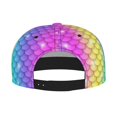 thumbnail image 2 of Susaid Rainbow Scales2 Print Baseball Cap Hip Hop Style Flat Visor Adjustable Outdoor Cap Unisex Adjustable Breathable, 2 of 7