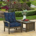 thumbnail image 4 of ARDEN Outdoor Foam Deep Seat Cushion Set, 22x24, Premium High-Density Foam, Never Flattens, Weather-Proof for Patio Chair Sofa Couch, Sapphire Liberty Mosaic, 4 of 10