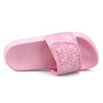 thumbnail image 4 of Girls Slide Sandals Summer Glitter Slider Bathroom Shower Beach Pool Shoes kids Casual Slipper, 4 of 7