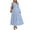 Light Blue, variant on Boho Maxi Dress for Women Puff Long Sleeve V Neck Tiered Flowy Dresses Casual Loose Swing Dress with Pockets