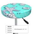 thumbnail image 4 of Bingfone12 Inch Padded Round Bar Stool Cover Cushion With Elastic Fabric Round Chair Seat - Seashell And Starfish, 4 of 7