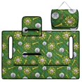 thumbnail image 5 of Whosucclay Golf Ball Tee Pattern Foldable Golf Cart Seat Covers, 51.18 x 30.3 inches 4 Storage Pockets Keeps Seat Cool, 5 of 9