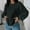 Black, variant on Trendsetting Women's Apparel Fashion Plus Size Women's New Round Neck Solid Color Fashionable And Comfortable Casual Long Sleeved Sweatshirt