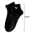 thumbnail image 6 of Eoperou 1 Pair Men Cotton Ankle Socks Low-tube No Odor Solid Color Embroidery High Elasticity Anti-slip Sweat-absorption Anti-shrink Sports Four Season Socks, 6 of 8