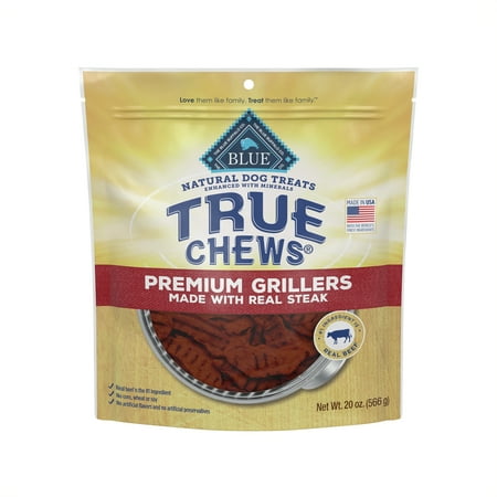 UPC: 0840243149292 | Blue Buffalo True Chews Premium Grillers Natural Dog Treats Steak 20 oz bag