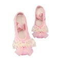 thumbnail image 3 of Fozruso Girls Summer Dance Shoes Soft Sole Ballet Slippers For Toddlers Performance Recital Party Footwear Lightweight Flexible,Sizes 15 Big Kid 10-11 Years(Pink), 3 of 3