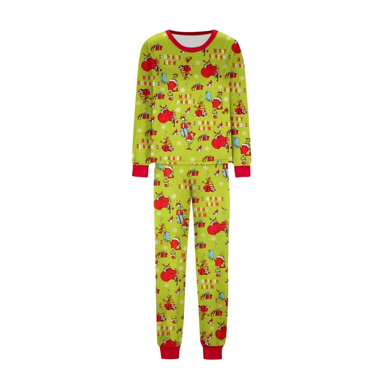 Christmas Family Matching Pajamas Green PJs Hooded Onesie Gift for