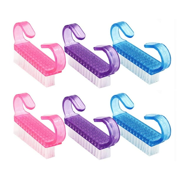 6 Pieces Handle Nail Brush Fingernail Brush Handle Grip Nail Brushes