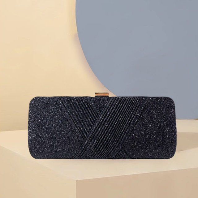 Bolso bandolera para mujer Durable Glitter Ligero Party Gathering (Negro) Likrtyny Para Estrenar