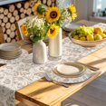 thumbnail image 4 of Khaki Fruit Round 13 Inch Placemats Set of 6, Country Retro Floral Botanical Plant HeatResistant Non Slip Place Mats for Dining Table, Wipeable Braided Kitchen Table Mats for Housewarming, 4 of 9