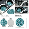 thumbnail image 6 of Uorisanigo Green Mandala 10 Pack Car Seat Covers Full Set with Comfortable Car Steering Wheel Cover Auto Water Cup Pad and Seat Belt Cover and Chapstick Holder Universal Fit for Cars,Suvs, 6 of 7
