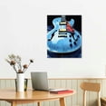 thumbnail image 3 of ONETECH   Eletric Guitar Canvas Wall Art Abstract Blue Guitar Picture Prints Modern Music Theme Artwork Framed Ready to Hang, 3 of 5