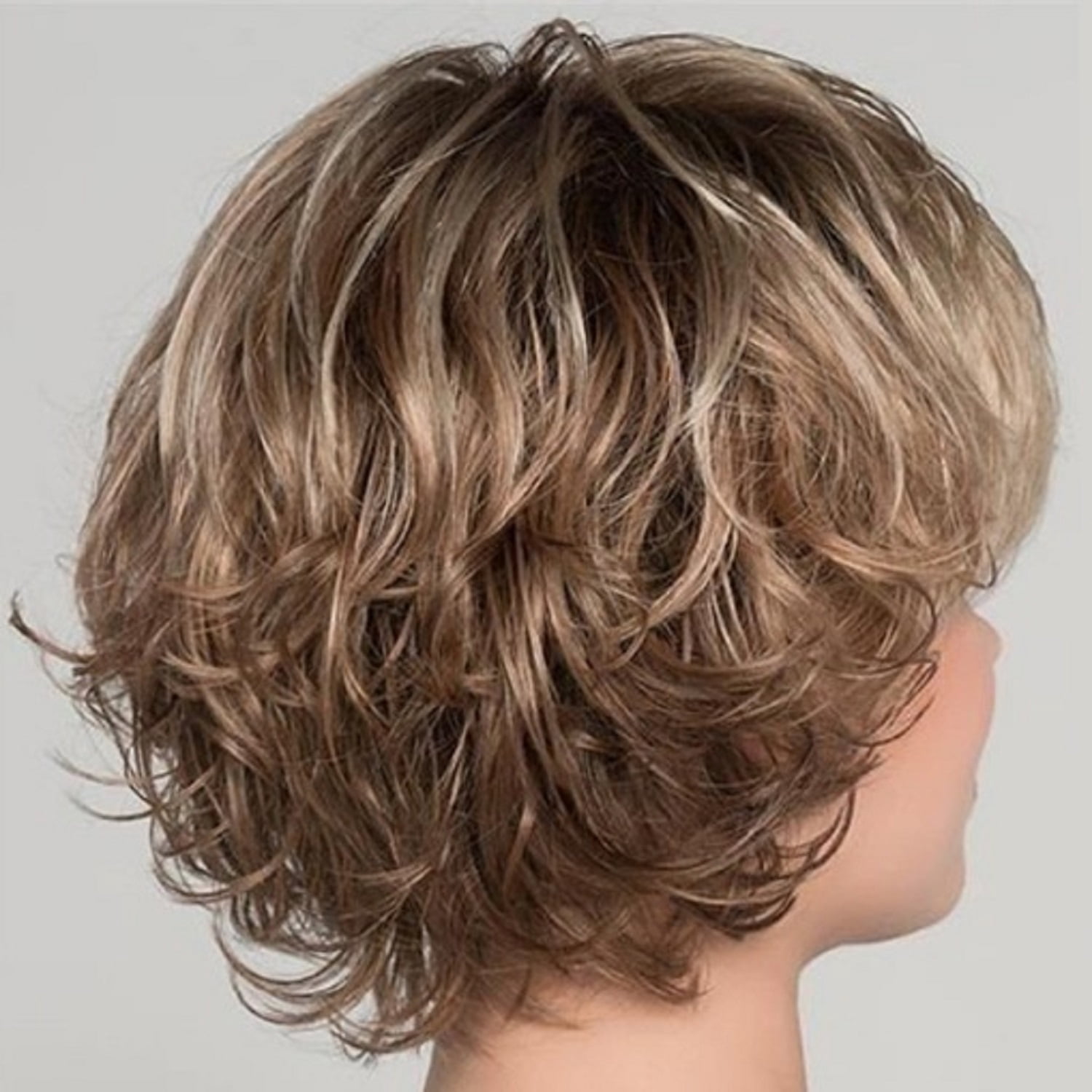 Adakot Blonde Wigs for Women, Short Curly Wigs for Women Lace Front Wigs Natural Color
