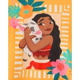 thumbnail image 4 of Disney Princess Girls Moana Graphic Tee and Dolphin Shorts 2-Piece Vacation School Outfit Kids 5-6Y, 4 of 9