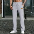 thumbnail image 2 of Resicozy Men Jogger Yoga Sweatpants Casual Athletic Elastic Waist Pants Open Bottom Trouser Straight Leg Pants with Pockets Light Gray S, 2 of 7