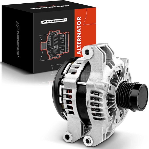A-Premium Alternator Compatible with Chrysler 300 11-21 & Dodge Challenger 15-21, Charger, Durango & Jeep Grand Cherokee 11-20 & Ram 1500, 3.6L, 12V 180A CW 6-Groove Clutch Pulley, Replace# 4801778AF