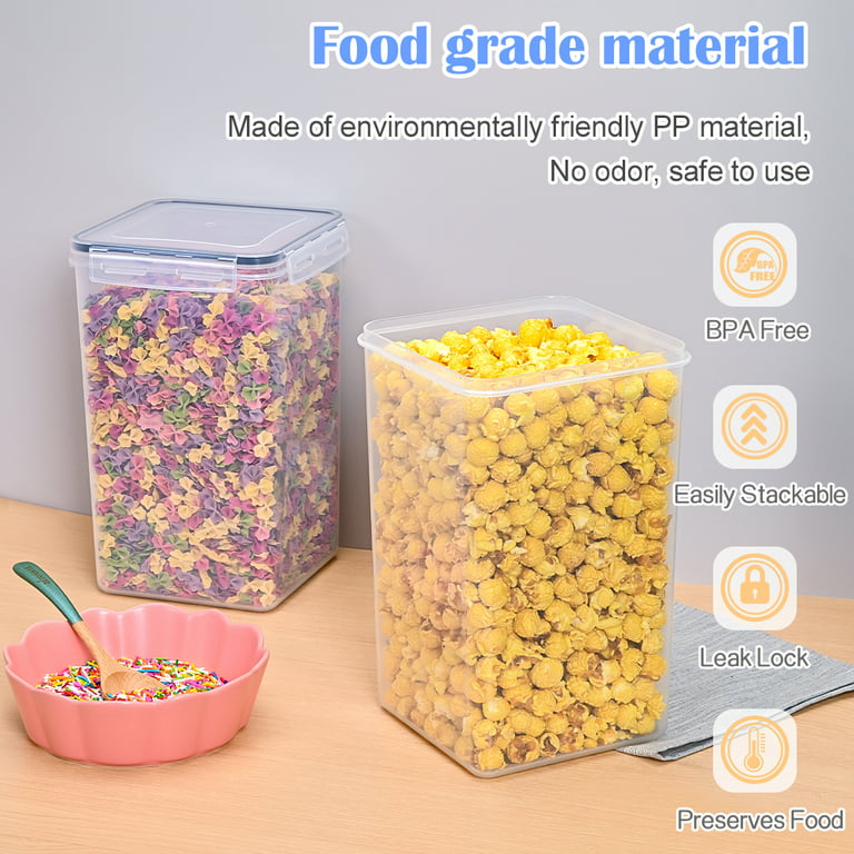2PCS Food Storage Containers with Airtight 6.5L, for Flour, Sugar