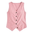 thumbnail image 4 of Ynynloco Suit Vest for Women Corduroy V Neck Button Down Sleeveless Business Casual Vest Tops Waistcoat Blazer Dressy Casual Vests, 4 of 6