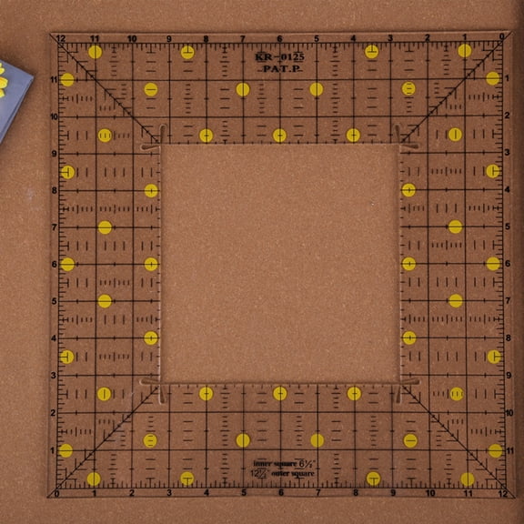 1 Piece Quilting Ruler,Acrylic Square Ruler,Quilting Template(12.5X12.5in)