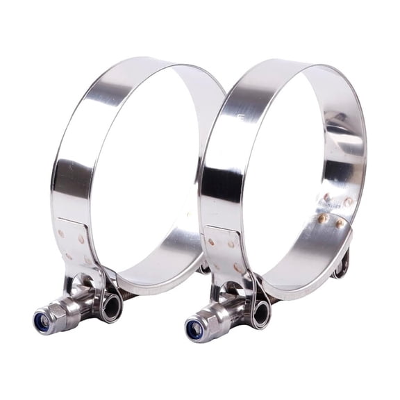 YIUIY 4" Inch T-Bolt Clamps Stainless Steel Clamp Turbo Intake Hose Coupler 2 PCS