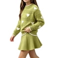 thumbnail image 2 of Lovzfmll Girl's Knit Set, Long Sleeve Top & A-Line Skirt, Casual Wear for Toddler, 1-2 Years, 2 of 6