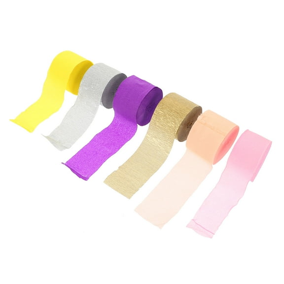 PAMINGONO Peach Pink Crepe Paper Streamer 6 Rolls for Paper Streamer and Handmade Works