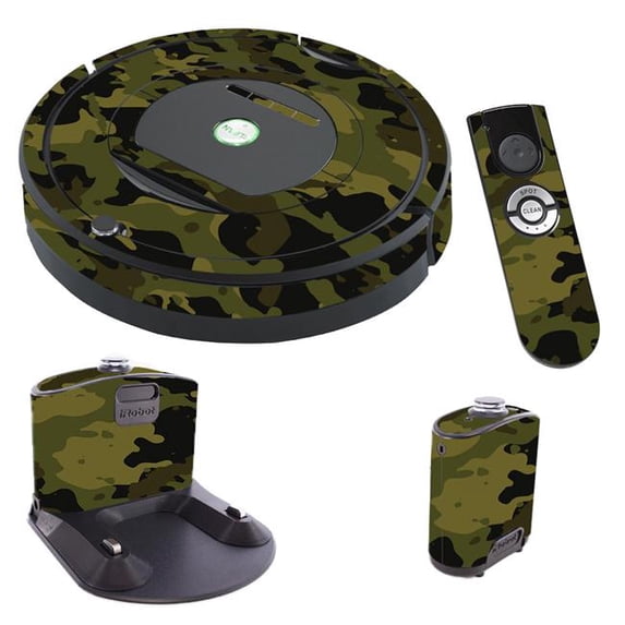 MightySkins IRRO770-Green Camouflage Skin for iRobot Roomba 770 Robot Vacuum, Green Camouflage