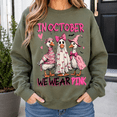 thumbnail image 3 of Breast Cancer Awareness Shirt, In October We Wear Pink Duck Sweatshirt, Funny Halloween Pink Ribbon Gift, Survivor Support Hoodie and T-Shirt, Gift for Women, 3 of 9