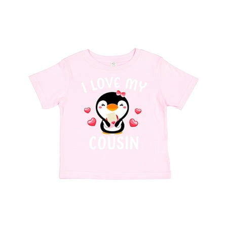 

Inktastic I Love My Cousin with Cute Penguin and Hearts Girls Toddler T-Shirt