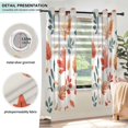 thumbnail image 3 of Yayeee Window Curtains Light Filtering 63"x52" Grommet Panel Pair Home Living Room Decor, Hand Drawn Autumn Leaves, 3 of 7