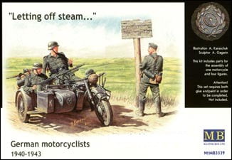 MASTER BOX™ 3539 German Motorcyclist 1940-43 "Letting off steam" in 1:35 