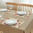 thumbnail image 3 of Pioneer Flower Floral Print Pattern Summer Placemats Table Placemats Set Of 4-Linen Kitchen Washable Placemats Table Mats 12x18 Inch Non-Slip Heat Resistant, 3 of 5