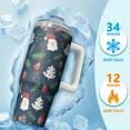 thumbnail image 4 of 30oz Christmas Bells Tumbler with Lid Straw Stainless Steel Cup Double Wall Insulated Gifts for Holiday, 4 of 5
