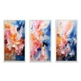 thumbnail image 2 of Designart "Blossom Fusion in Pink and Blue III" Abstract Framed Wall Art Set Of 3 - Pink Floral Frame Gallery Wall Set For Home Decor, 2 of 7