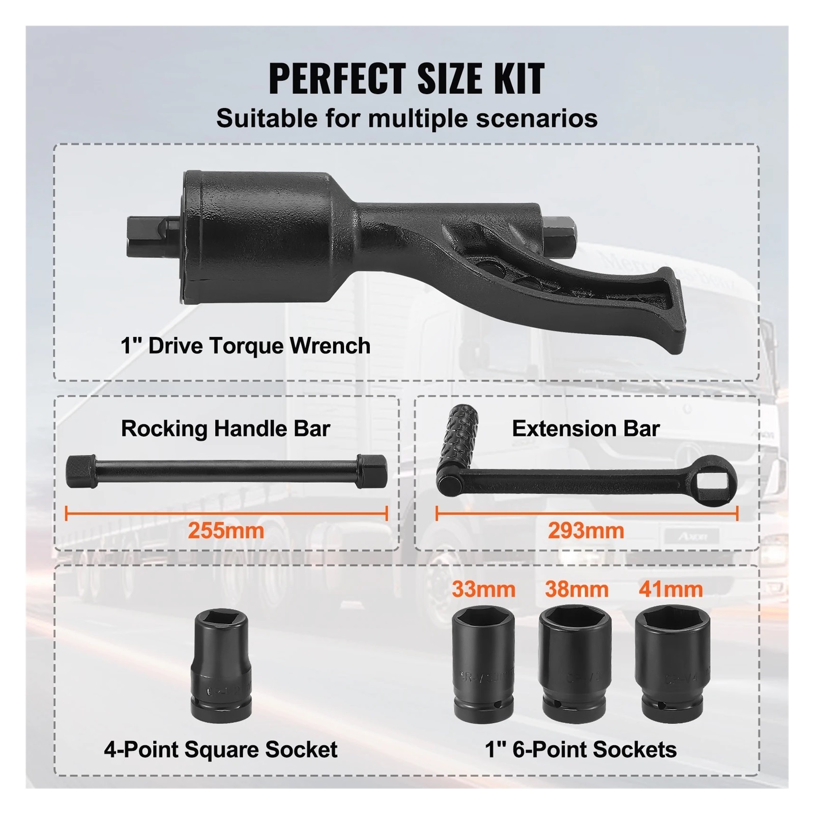 Torque Wrench Set Socets Multiplier Drive Lug Nut Wrench Heavy Duty Torque Multiplier with Case