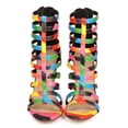 thumbnail image 4 of Liliana DI46 Women Rainbow Caged Open Toe Single Sole Stiletto Sandal, 4 of 5