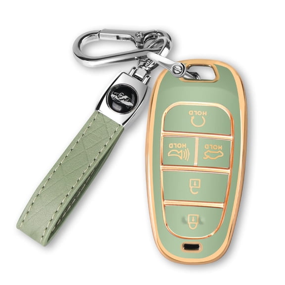 For Hyundai Key fob Cover Fits for 2024 2023 2022 2021 Hyundai Sonata Santa fe Tucson Smart 5 Button Key Case Shell