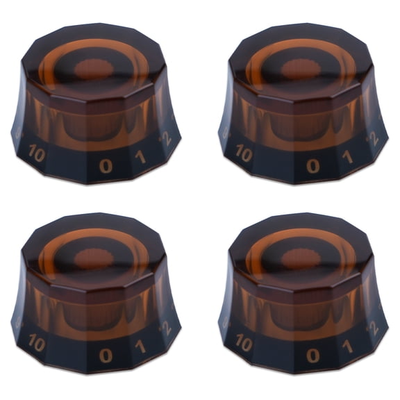4Pcs Speed Control Knobs for Electric Bass Guitar Accessories, Guitar Knob Round Volumes Tone Control Knobs Replacement