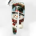 thumbnail image 4 of Christmas Snowflake Print Pajama Pants for Women Festive Holiday Sleepwear with Fleece Cuffs, Red, Size S-XXL, 4 of 4