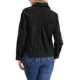 thumbnail image 3 of INSPIRE CHIC Corduroy Jacket for Women Casual Long Sleeve Fall Outerwear Button Down Shacket Jackets S Black, 3 of 6