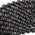thumbnail image 3 of HOOUN Natural Rainbow Black Obsidian Round Beads 15" Strand 4mm 6mm 8mm 10mm 12mm-8 mm, 3 of 7
