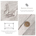 thumbnail image 6 of 100% Pure Linen Duvet Cover with Button Closure and Corner Ties Soft & Breathable - Natural Full/Queen, 6 of 7