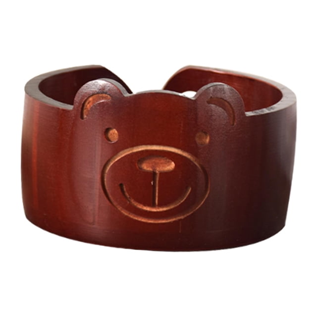 Cuenco de madera para hilo, cuenco de ganchillo, redondo, soporte para hilo de tejer, almacenamiento de hilo de tejer Oso