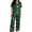 J-Dark Green278, variant on JAJAHO Women's Christmas Pajamas Candy Cane Print Button Down Short Sleeve 2 Piece Loungewear Sets With Pants