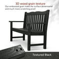 thumbnail image 2 of Stoog Two Person Outdoor Garden Bench with Armrest, Loveseat Porch Chair with 800 lbs Capacity, HIPS All-Weather for Patio Porch Backyard Park, Black, 2 of 11